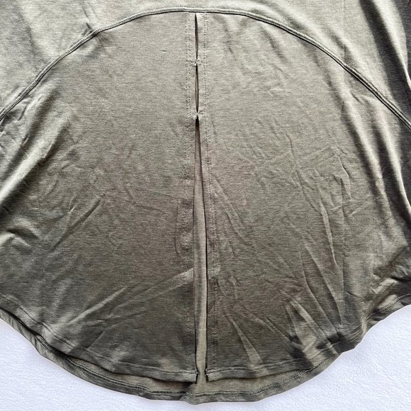 Lululemon Dark Olive Open Up Tie Back Tee size 4 - Picture 10 of 13
